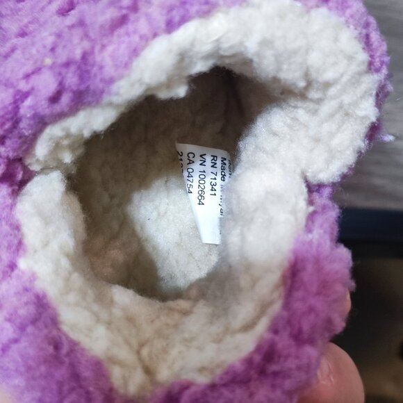 L.L.Bean Toddler Cozy Slipper Boots size 5-6 light purple colour leather sole - Picture 11 of 11